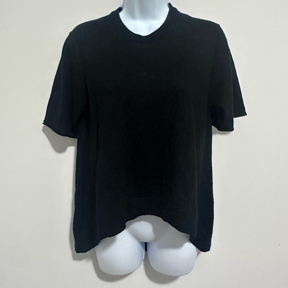 Zadig & Voltaire Tops - Zadig & Voltaire Merino Wool Ida Biz Black Short Sleeve T-Shirt - Amour - Small